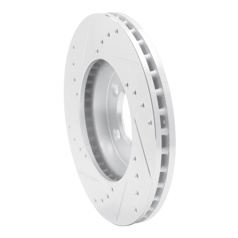 Ford Windstar Brake Rotor (1) - Front Right - R1 Concepts - Drilled and Slotted - Silver - `91-`00